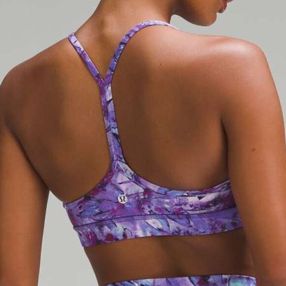 NWT Flow Y Bra Nulu *Light Support, A–C Cups - 6 Iridescent Floral Multi - Picture 2 of 8